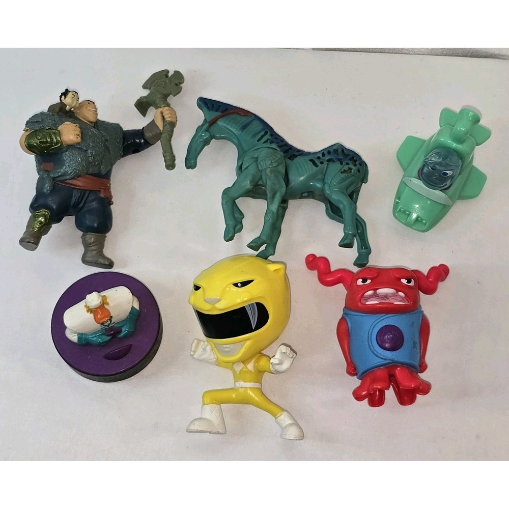 McDonalds Disney Happy Meal Toys Misc 6 Piece Lot Mighty Ducks Power Rangers Etc